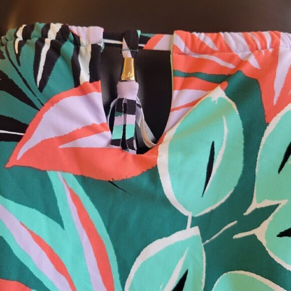 Anne Cole Women's Zesty Tropical Blouson One-Piece Keyhole Swimsuit - Picture 3 of 6
